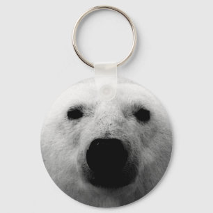 Black & White Polar Bear Key Ring