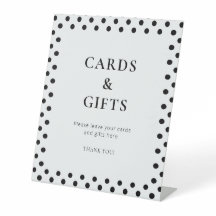 Black & White Polka Dot Bridal Shower Card & Gift