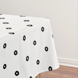 Black/White Polka Dot -Changeable Background Colou Tablecloth