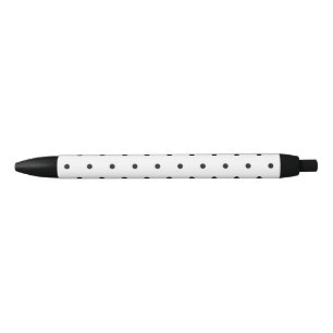 Black & White Polka Dot Christmas Print Pattern Ink Pen