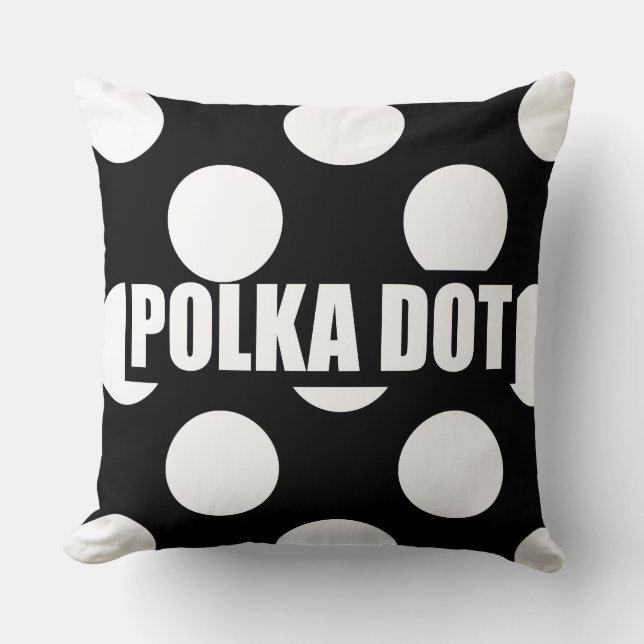 Black & White Polka Dot Cushion (Front)