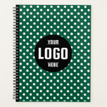 Black & White Polka Dot Custom 2026 Business Planner<br><div class="desc">Stay organised in style with this Black & White Polka Dot 2026 Custom Business Planner, designed for both professionalism and personalisation. Featuring a sleek black background with a timeless polka dot pattern, this planner can be fully customised with your company logo, monogram initials, name, and year (2026 or any year)....</div>