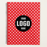 Black & White Polka Dot Custom 2026 Business Planner<br><div class="desc">Stay organised in style with this Black & White Polka Dot 2026 Custom Business Planner, designed for both professionalism and personalisation. Featuring a sleek black background with a timeless polka dot pattern, this planner can be fully customised with your company logo, monogram initials, name, and year (2026 or any year)....</div>