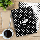 Black & White Polka Dot Custom 2026 Business Planner<br><div class="desc">Stay organised in style with this Black & White Polka Dot 2026 Custom Business Planner, designed for both professionalism and personalisation. Featuring a sleek black background with a timeless polka dot pattern, this planner can be fully customised with your company logo, monogram initials, name, and year (2026 or any year)....</div>