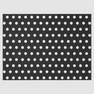 BLACK WHITE POLKA DOT CUSTOMIZED STYLISH SIMPLE TISSUE PAPER