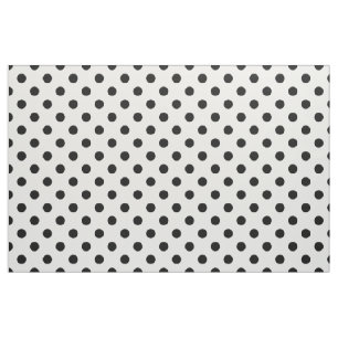 Black White Polka Dot Fabric
