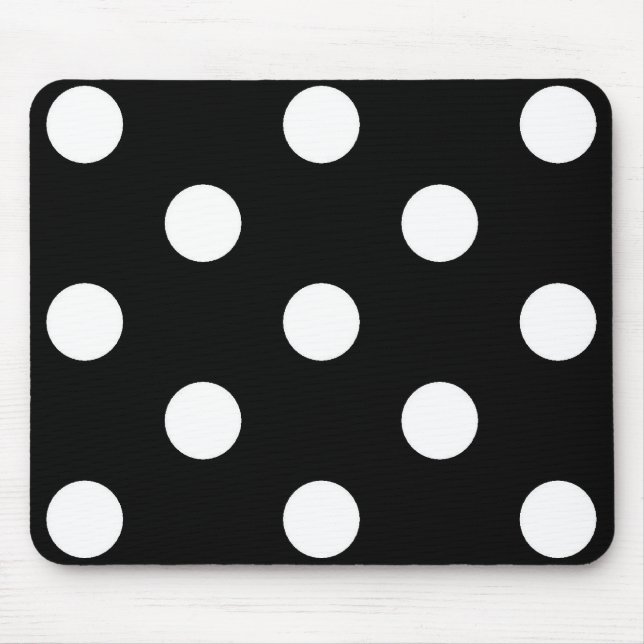 Black white polka dot - Mousepad (Front)