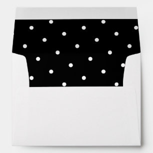 Black White Polka Dot Pattern Envelope