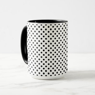 Black White Polka Dot Pattern Mug