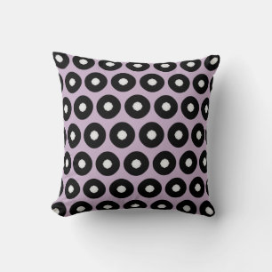 Black/White Polka Dot Purple Background(Changeable Cushion