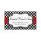 Black/White Polka Dot Red Ribbon Front/Back