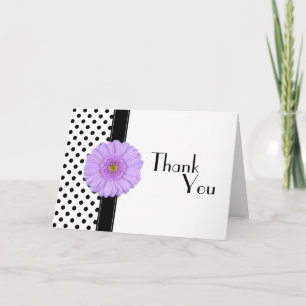 Black & White Polka Dot Thank You Card