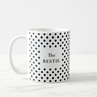Black & White Polka Dot The BESTIE Coffee Mug
