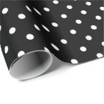 Black | White Polka Dot Wrapping Paper<br><div class="desc">This classic polka dot gift wrapping paper is perfect for your gifting needs! Wrap a birthday gift, baby shower gift, bridal shower gift, wedding gift, or gift for any other special occasion. It's also a wonderful choice for wrapping paper crafts : wrapping paper envelopes, wrapping paper bunting, wrapping streamers or...</div>