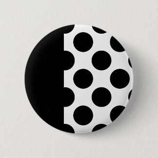 Black & White Polka dots 6 Cm Round Badge