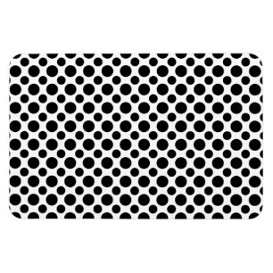 Black White Polka Dots Big and Small Magnet