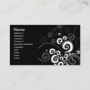 Black & White Polka Dots business card