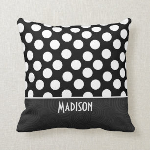 Black & White Polka Dots Cushion