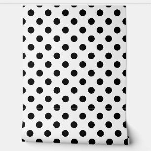 Black White Polka-dots Wallpaper