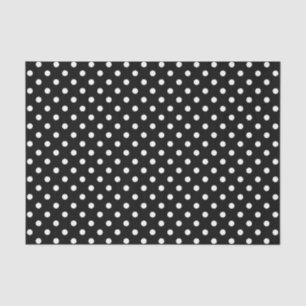 Black & white polka dots wedding gift tissue paper