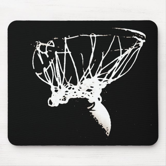 Black White Pop Art Basketball Mouse Pad (Front)