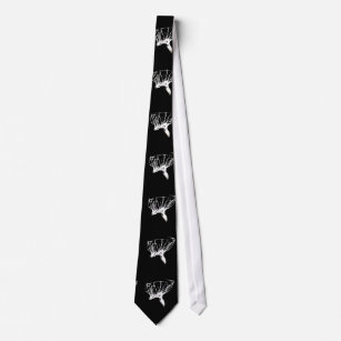 Black & White Pop Art Basketball Neck Tie