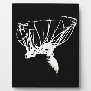 Black White Pop Art Basketball Plaque