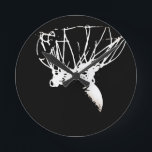 Black White Pop Art Basketball Round Clock<br><div class="desc">Basketball Game Pop Art Style Artwork - Popular Sport Art Photography</div>