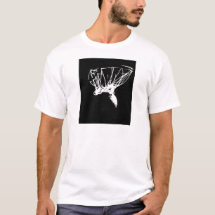 Black White Pop Art Basketball T-Shirt