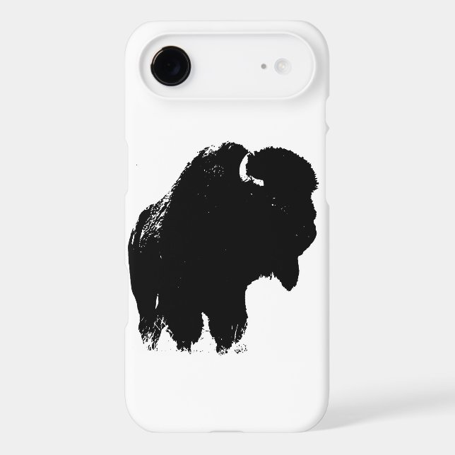 Black & White Pop Art Bison Buffalo (Back)