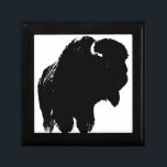 Black & White Pop Art Bison Buffalo Gift Box<br><div class="desc">Old Historical American National Symbols -Native American Historical Indian Art - Western Native Old West Image - Buffalo / Bison Digital Artwork</div>