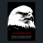 Black White Pop Art Eagle Leadership Poster<br><div class="desc">Freedom & Courage Motivational  Eagles Images - Fearsome Patriotic Eagle - Pop Art Syle American Eagle Landing Image - Sephia Brown Tones Watercolor Effect American Bald Eagle - Fearless American Bald Eagle: Flying American Eagle Pictures - The bald eagle is the national bird and symbol of the USA.</div>