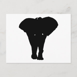 Black & White Pop Art Elephant Postcard