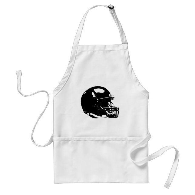 Black White Pop Art Football Helmet Standard Apron (Front)