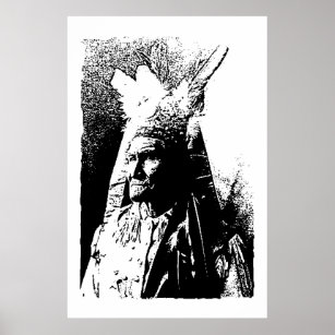Black & White Pop Art Geronimo Poster