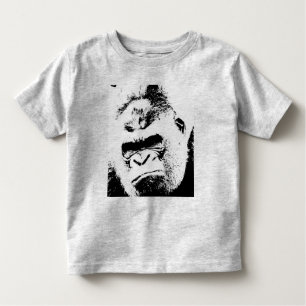 Black & White Pop Art Gorilla Toddler T-Shirt