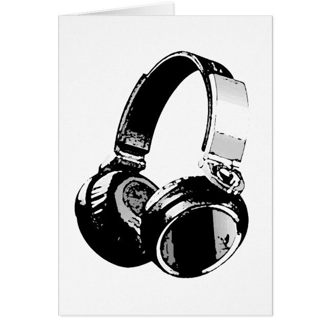 Black & White Pop Art Headphone (Front)