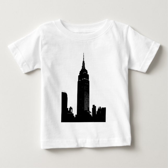 Black & White Pop Art New York Baby T-Shirt (Front)
