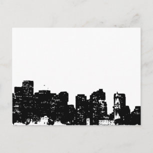Black White Pop Art New York City Postcard
