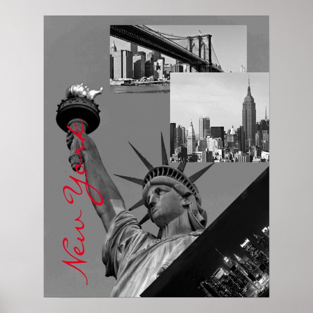 Black & White Pop Art New York City Poster (Front)
