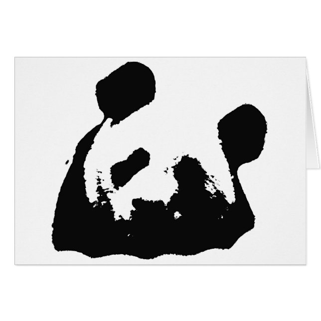 Black White Pop Art Panda (Front Horizontal)