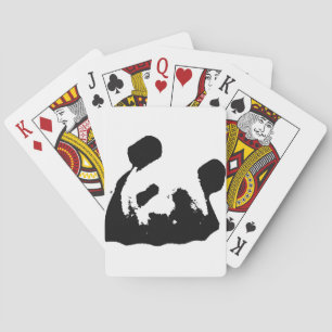 Black White Pop Art Panda Playing Cards