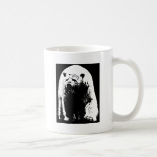 Black & White Pop Art Polar Bear Coffee Mug