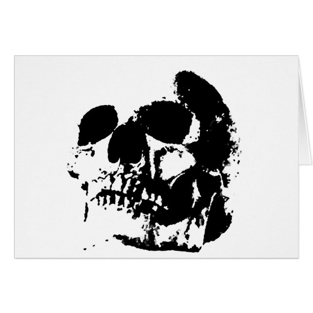 Black & White Pop Art Skull (Front Horizontal)