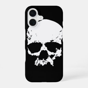Black & White Pop Art Skull iPhone 16 Case