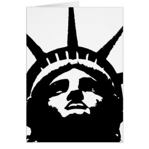 Black & White Pop Art Statue of Liberty
