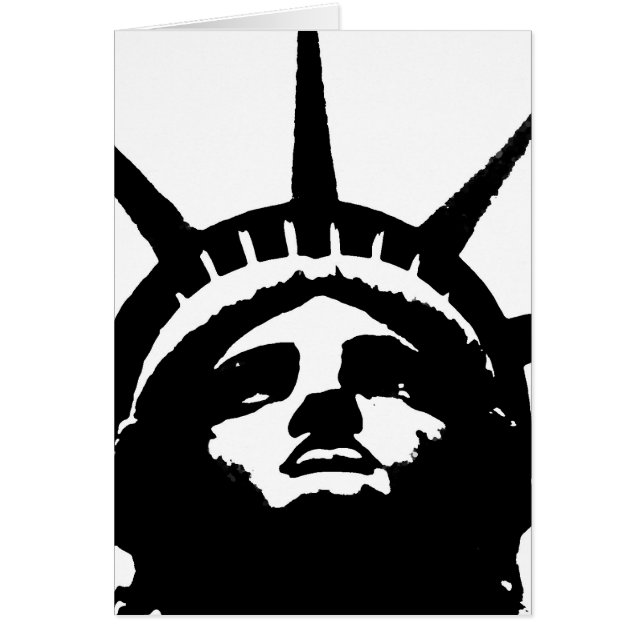 Black & White Pop Art Statue of Liberty (Front)