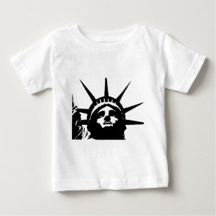Black & White Pop Art Statue of Liberty Baby T-Shirt