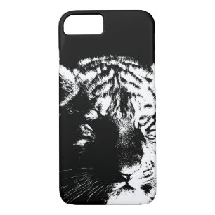 Black & White Pop Art Tiger iPhone 8/7 Case