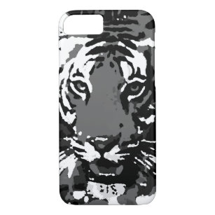 Black White Pop Art Tiger iPhone 7 Case
